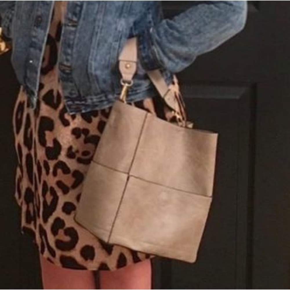 Pewter bucket bag